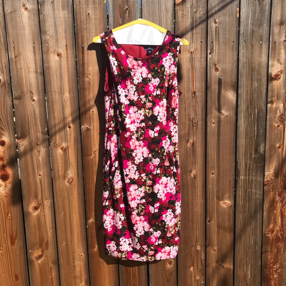Pink lands end floral dress